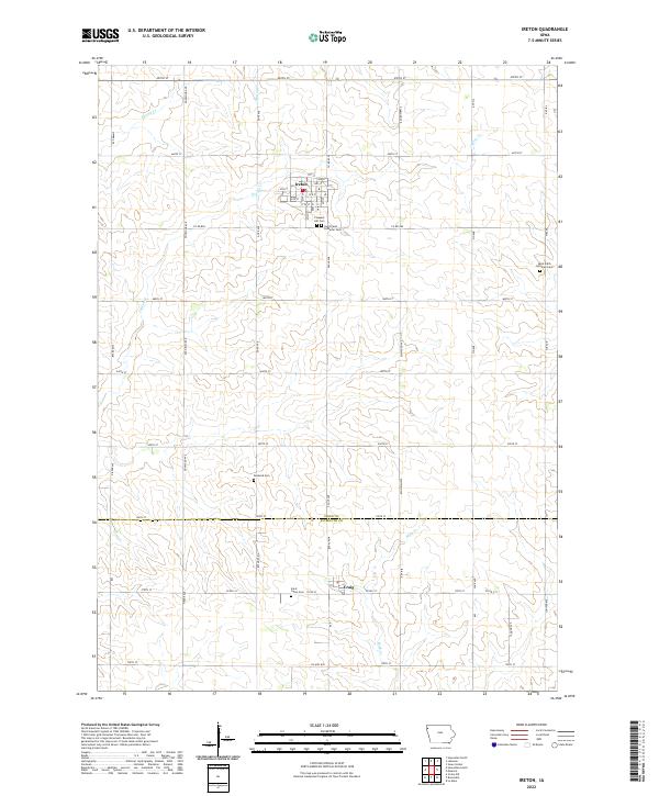 USGS Topographic Map – Ireton