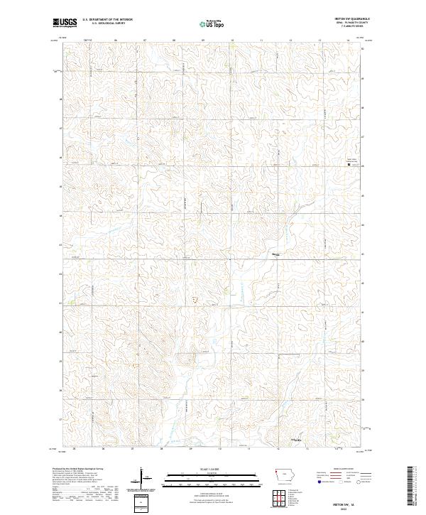 USGS Topographic Map – Ireton SW