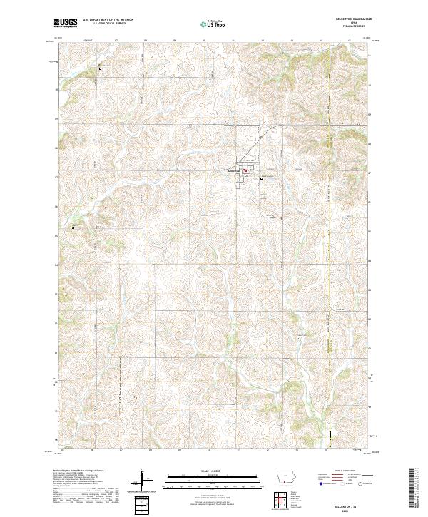 USGS Topographic Map – Kellerton