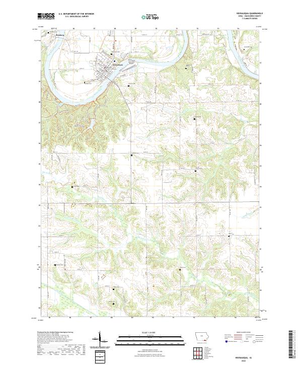USGS Topographic Map – Keosauqua