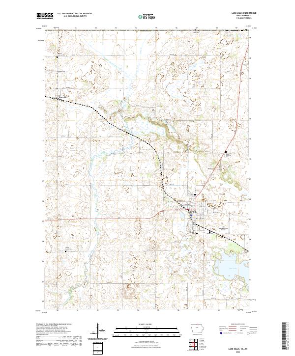 USGS Topographic Map – Lake Mills