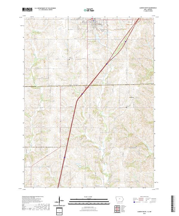 USGS Topographic Map – Lamoni South