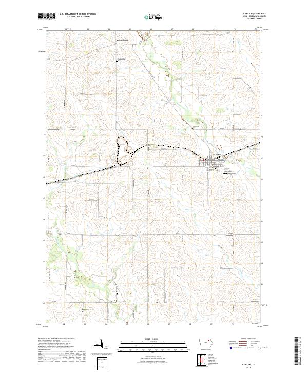 USGS Topographic Map – Lawler