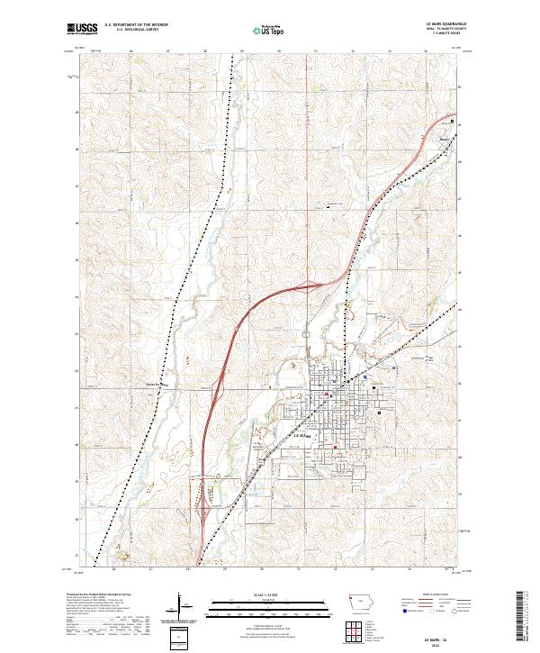 USGS Topographic Map – Le Mars