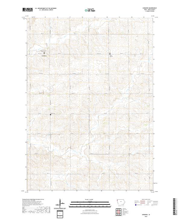 USGS Topographic Map – Lebanon