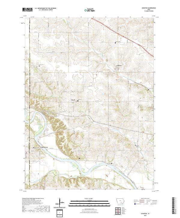USGS Topographic Map – Leighton