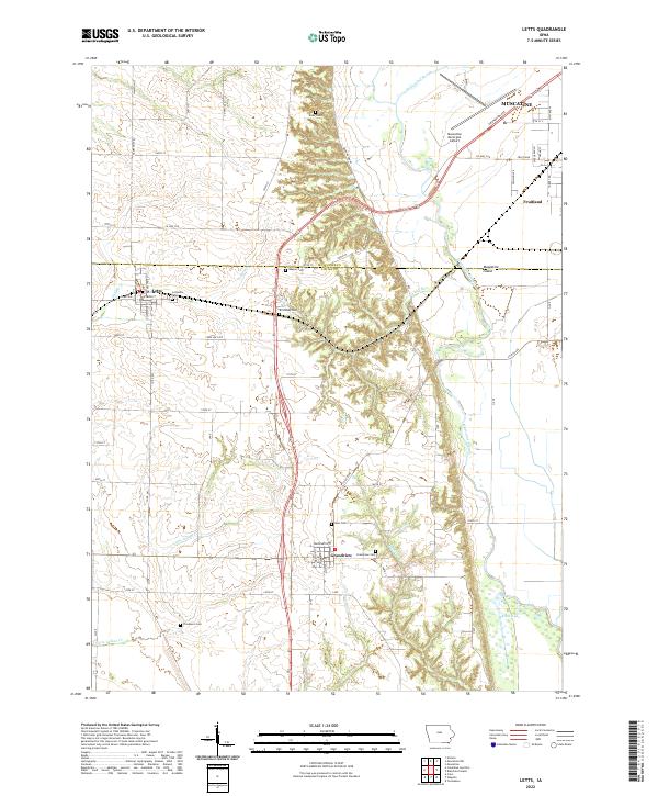 USGS Topographic Map – Letts