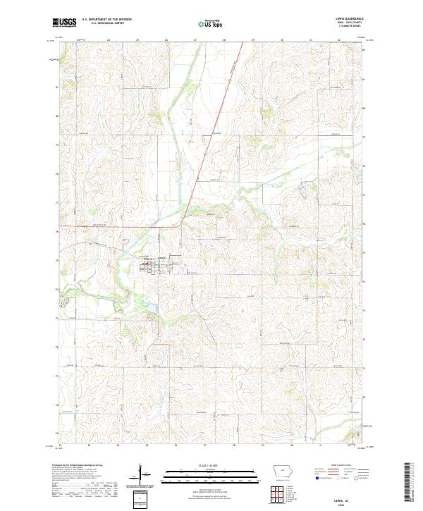 USGS Topographic Map – Lewis