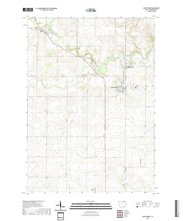 USGS Topographic Map – Lime Springs