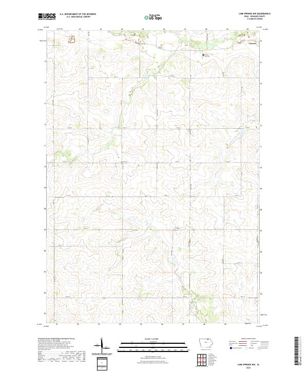 USGS Topographic Map – Lime Springs NW