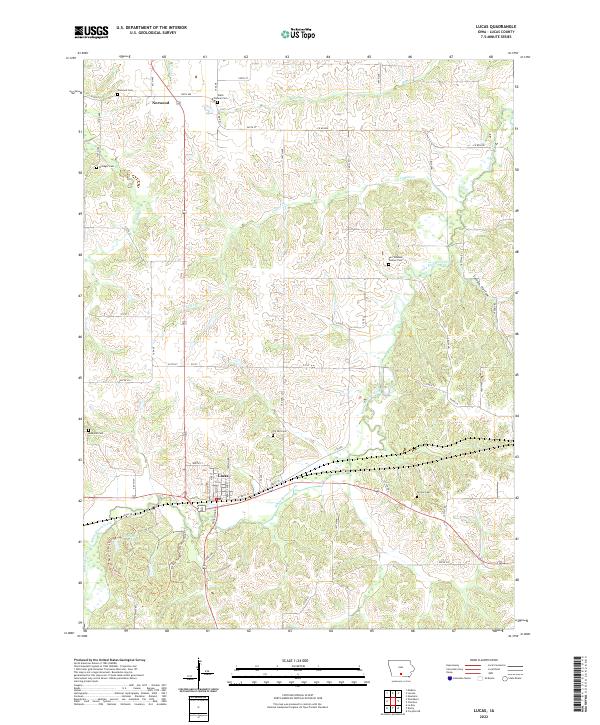 USGS Topographic Map – Lucas