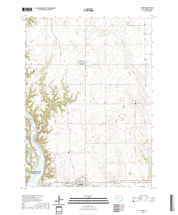 USGS Topographic Map – Luther