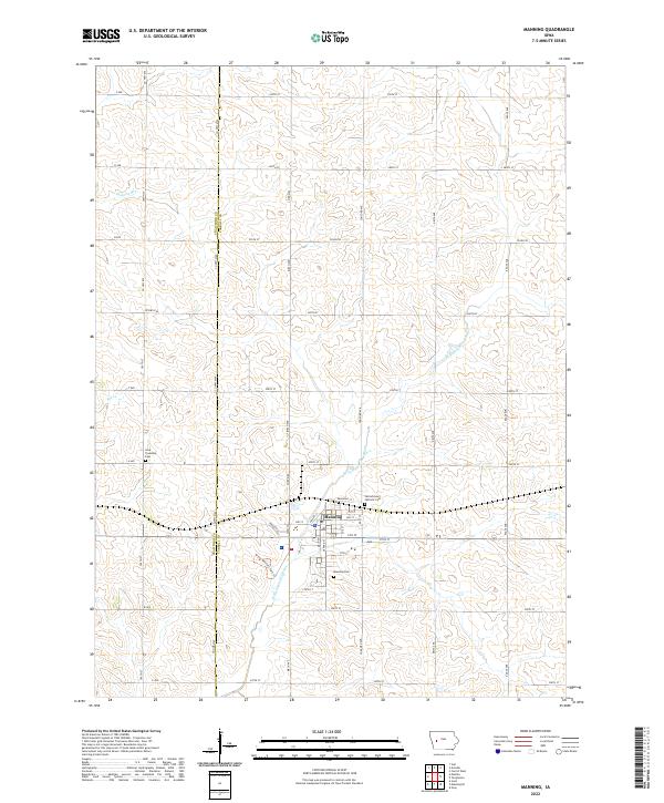 USGS Topographic Map – Manning