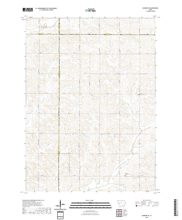 USGS Topographic Map – Manning SE