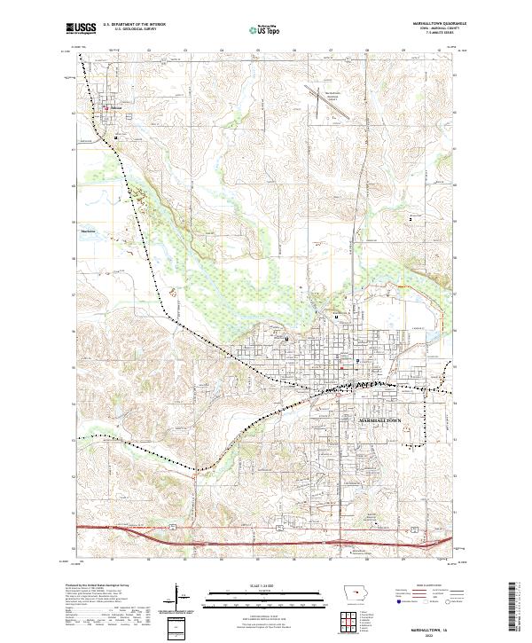 USGS Topographic Map – Marshalltown