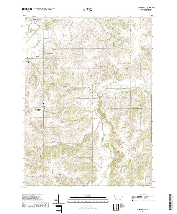 USGS Topographic Map – Martensdale