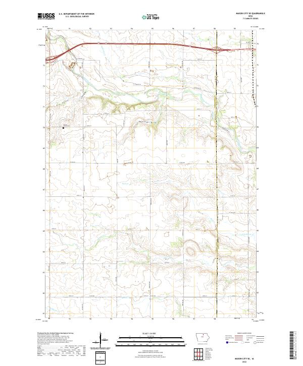 USGS Topographic Map – Mason City SE