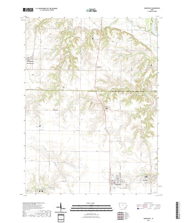 USGS Topographic Map – Mediapolis