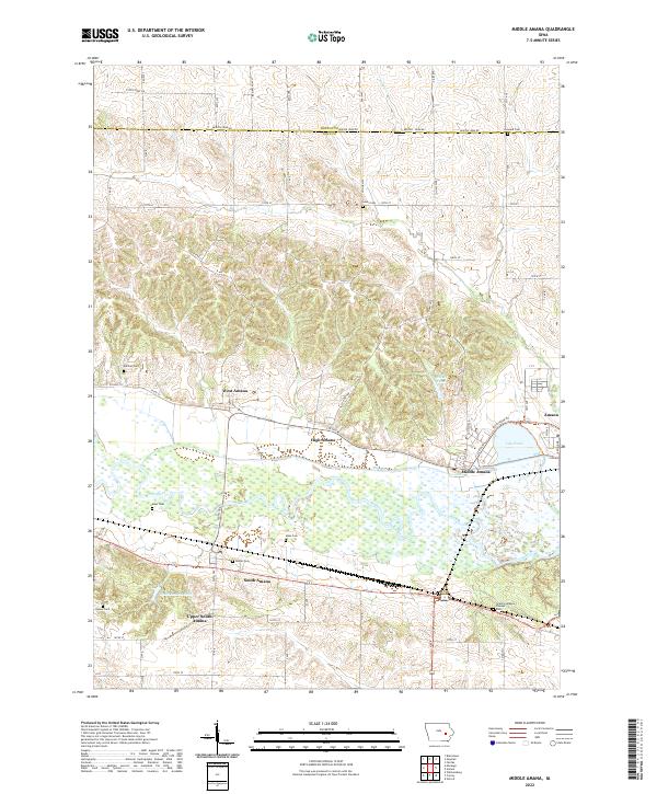 USGS Topographic Map – Middle Amana