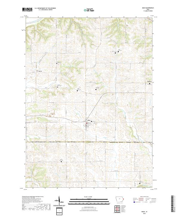 USGS Topographic Map – Miles