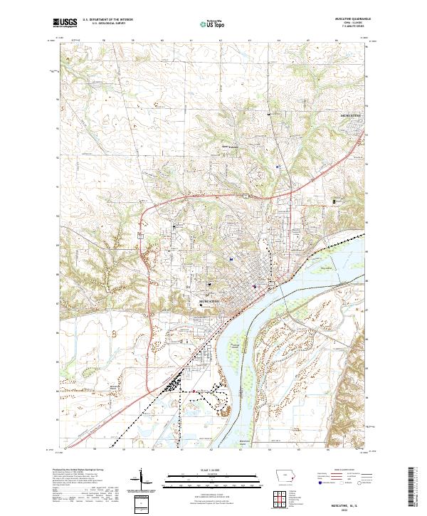 USGS Topographic Map – Muscatine