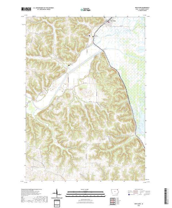 USGS Topographic Map – New Albin