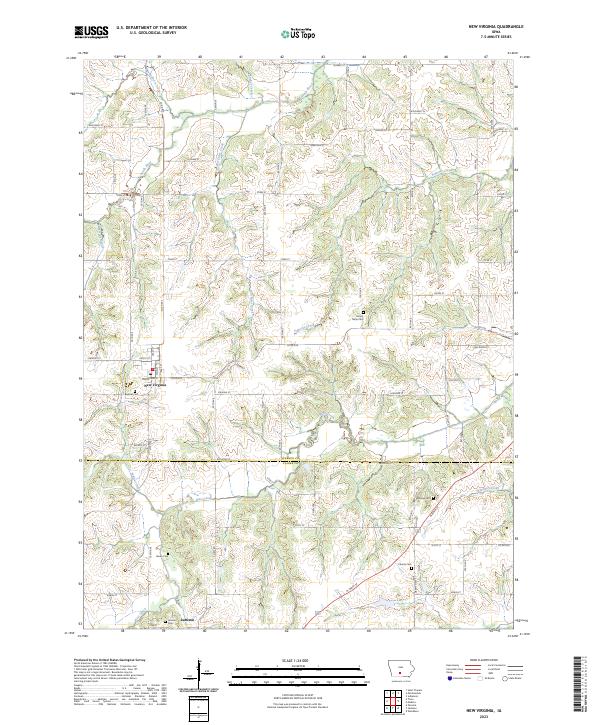 USGS Topographic Map – New Virginia