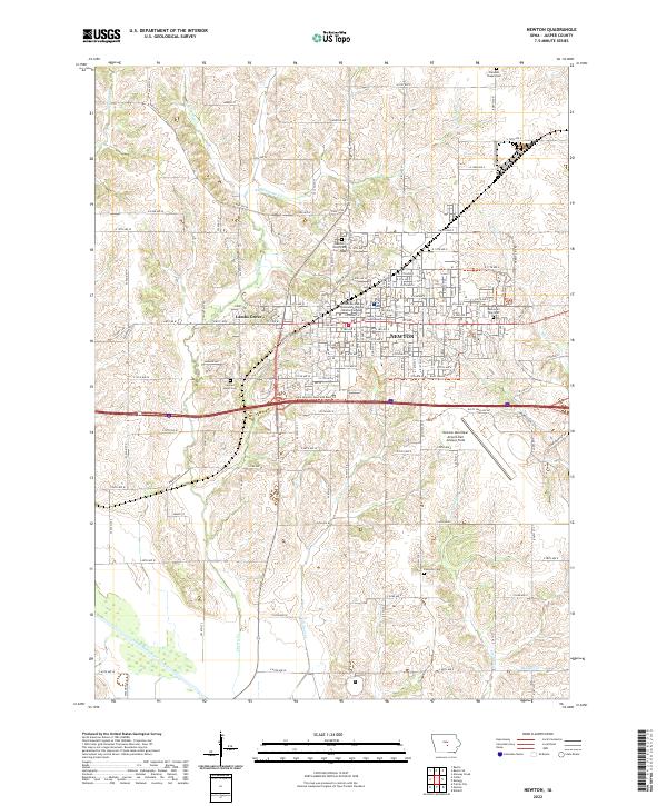 USGS Topographic Map – Newton
