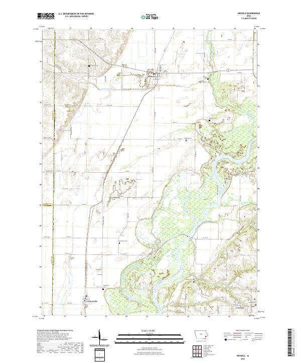 USGS Topographic Map – Nichols