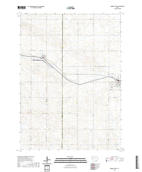 USGS Topographic Map – Odebolt West