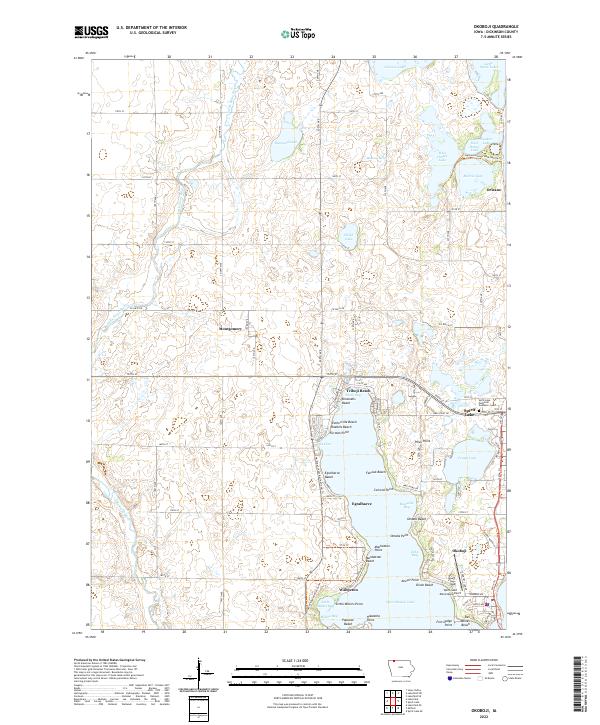 USGS Topographic Map – Okoboji