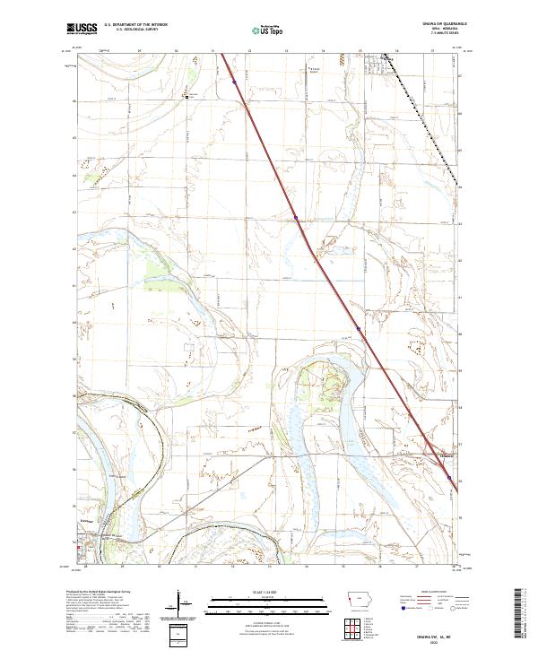 USGS Topographic Map – Onawa SW