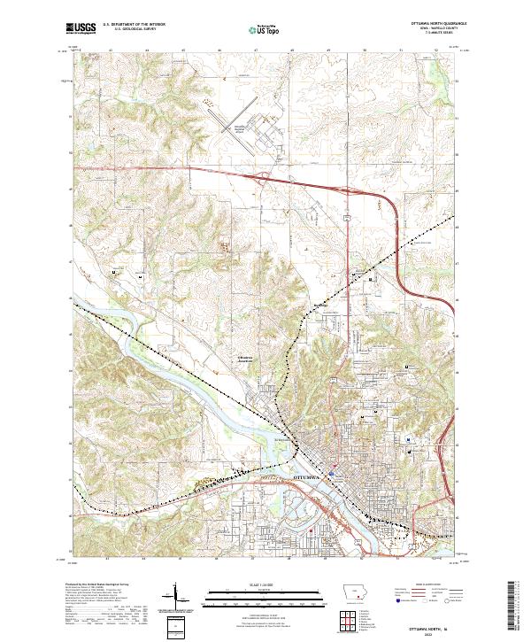 USGS Topographic Map – Ottumwa North
