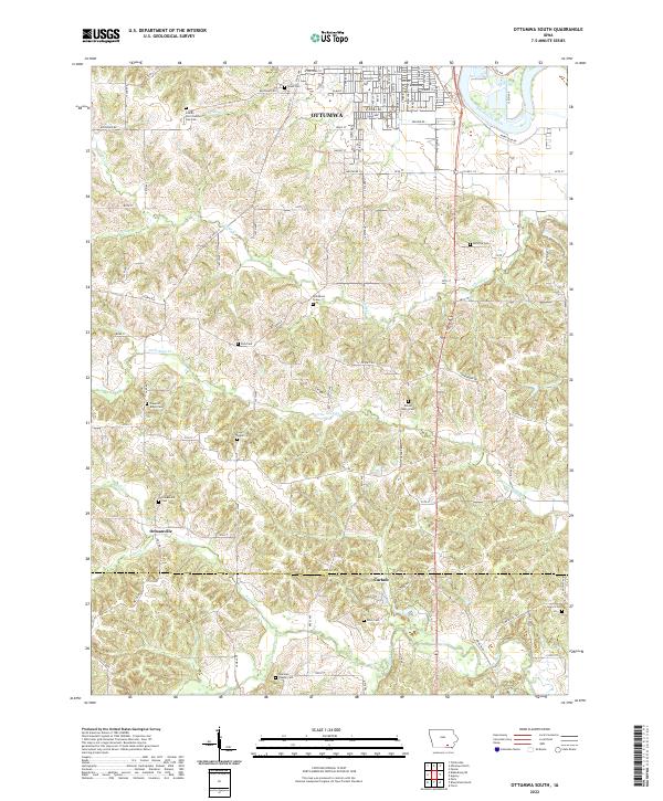 USGS Topographic Map – Ottumwa South