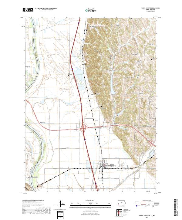 USGS Topographic Map – Pacific Junction