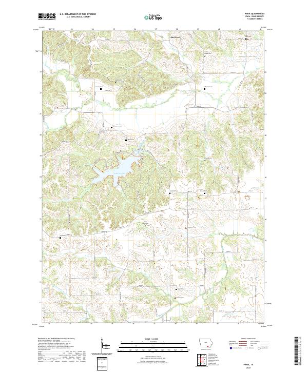 USGS Topographic Map – Paris