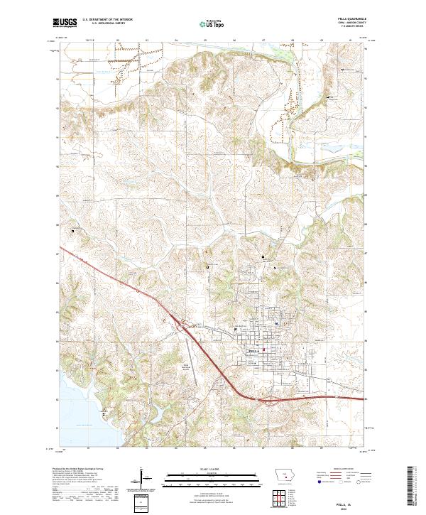 USGS Topographic Map – Pella