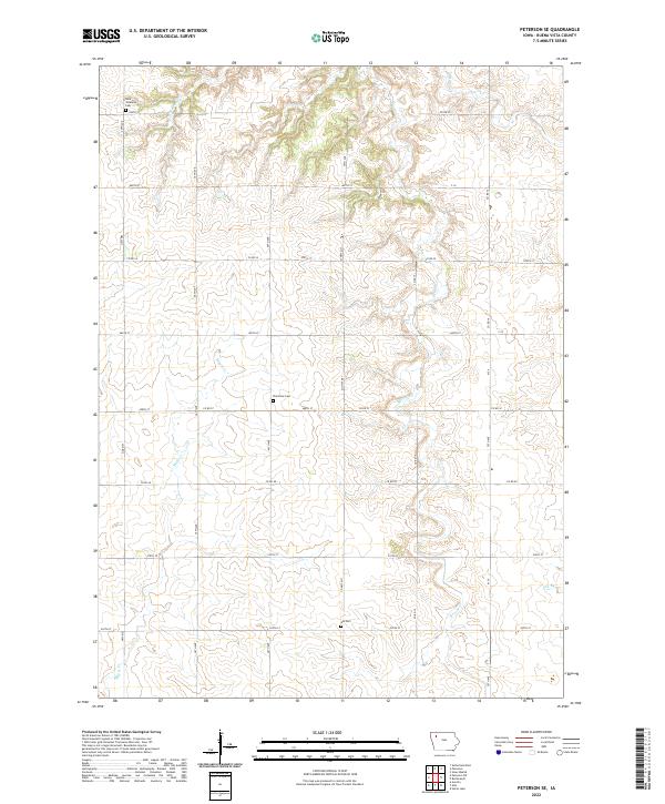 USGS Topographic Map – Peterson SE