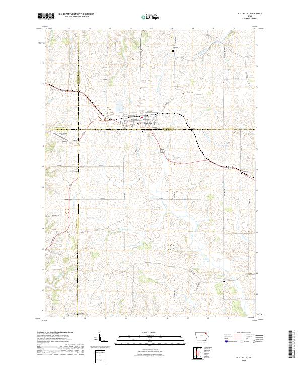 USGS Topographic Map – Postville