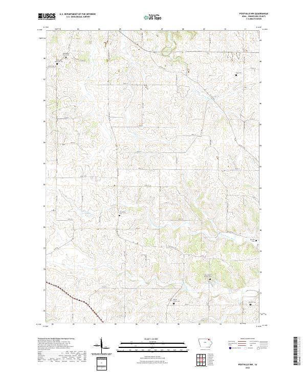 USGS Topographic Map – Postville NW