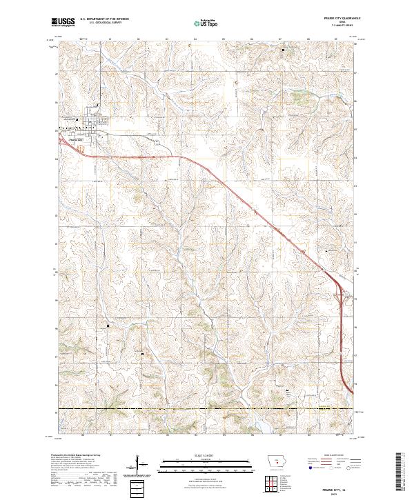 USGS Topographic Map – Prairie City