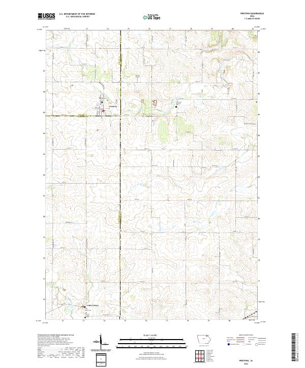 USGS Topographic Map – Protivin