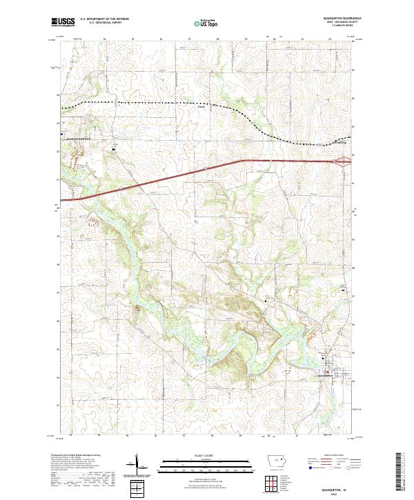 USGS Topographic Map – Quasqueton