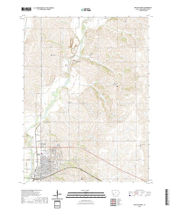 USGS Topographic Map – Red Oak North