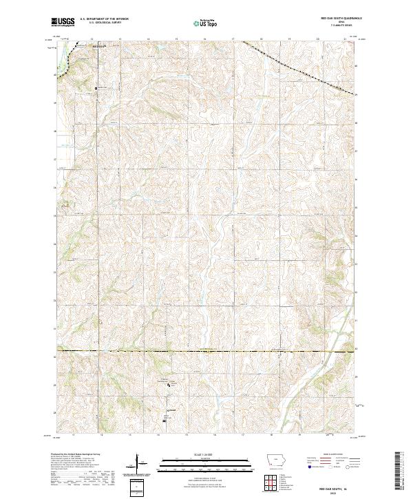USGS Topographic Map – Red Oak South