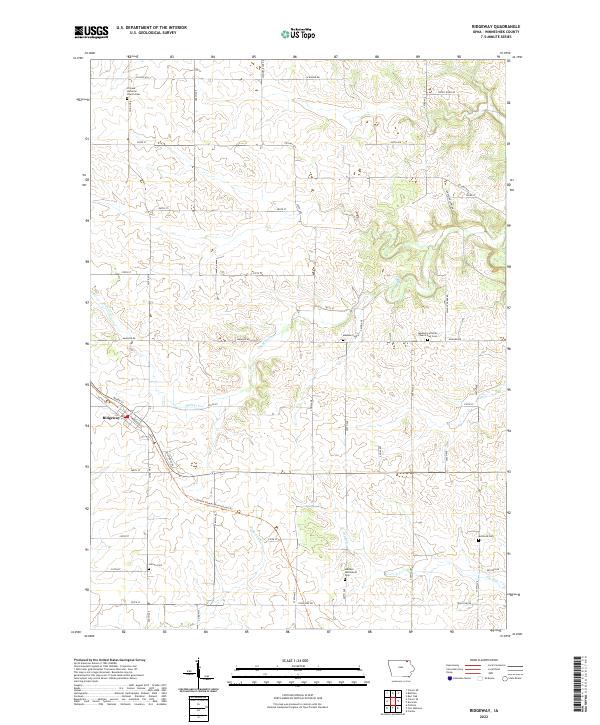 USGS Topographic Map – Ridgeway