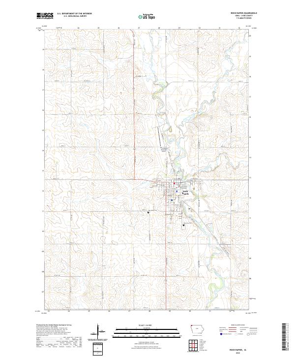 USGS Topographic Map – Rock Rapids