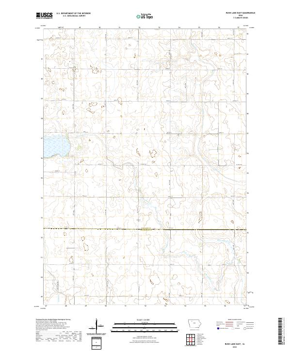 USGS Topographic Map – Rush Lake East