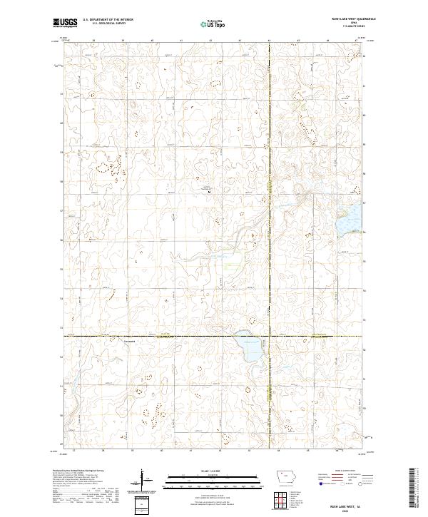 USGS Topographic Map – Rush Lake West