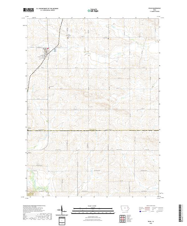 USGS Topographic Map – Ryan